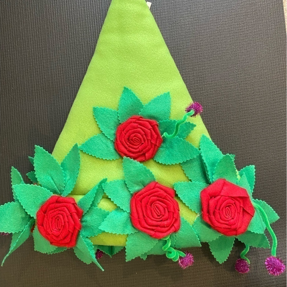 St Patrick Green Fun  party Hat, quilted, Lined